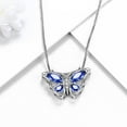 thumbnail image 6 of Juwaliy December Birthstone Tanzanite Blue Butterfly Necklaces 925 Sterling Silver Pendant Jewelry Christmas Birthday Mother's Day Gift for Women Wife, 6 of 9