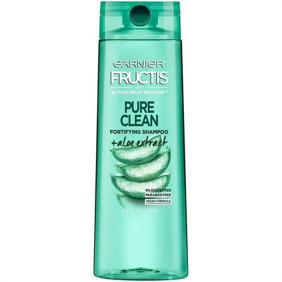 Garnier Fructis Pure Clean Shampoo with Aloe Extract and Vitamin E, 12.5 Fl Oz Bottle