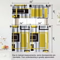 thumbnail image 4 of Yellow Kitchen Curtains Tiers and Valances Set 3 Piece for Windows Grey and Black Kitchen Window Curtains Set,Gold Geometric Modern Art Valances for Living Room(36" Tiers Set), 4 of 5