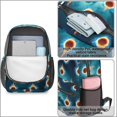 thumbnail image 4 of Basketball and Fire Teal Pattern 17" School Backpacks for Teens,Waterproof Oxford Fabric,S-Shape Padded Straps for School,Travel,Hiking,Camping, 4 of 6