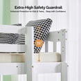 thumbnail image 5 of Ktaxon Solid Wood Twin-over-Twin Bunk Bed with Trundle, Bunk Bed Frame with Guardrails & Charging Station, White, 5 of 9