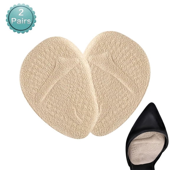 2 Pairs Women Ball of Foot Cushions Anti-slip Shoe Pads Inserts Gel Forefoot Insoles