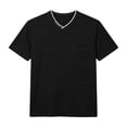 thumbnail image 4 of Mens Quick Dry V Neck T-Shirts Workout Soft Short Sleeve Moisture Wicking Running Athletic Gym Casual Tee Tops with Pocket Black, 4 of 9