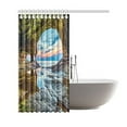 thumbnail image 2 of WOPOP Sea Cave on a Stretch of Rocky Coast Shower Curtain, Sunset Scene Polyester Fabric Shower Curtain Bathroom Sets with Hooks 66x72 Inches, 2 of 3