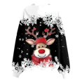 thumbnail image 6 of Wang6 Full Zip up Christmas Hoodies for Women Trendy Long Sleeve Back Reindeer Printed Hooded Sweatshirts Fall Xmas V Neck Loose Fit Tops Black XL, 6 of 7