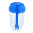thumbnail image 6 of RENACLIPY Blue Breakfast Salad Shaker Cup Portable for Meals PP Plastic, 6 of 7
