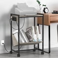 thumbnail image 2 of Oumilen Modern Multifunction Metal End Table, Gray, 2 of 7