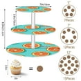 thumbnail image 5 of Wobogo Halved Orange Pattern 3 Tier Acrylic Cake Stand with Clear Round Hold for Wedding Holiday Birthday Baby Shower Tea Party, 5 of 8