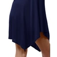 thumbnail image 4 of J. METHOD Women's Sleeveless Round Neck Flare Curved Hem Swing Tank Top Dress NEWDR61 Navy 2X, 4 of 5