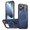 Blue, variant on For iPhone 17 Pro Ultra Slim Hybrid TPU PC Protective Cover with Metal Rotation Holder , Military Grade Shockproof Phone Case Cover,Black,For iPhone 17 Pro
