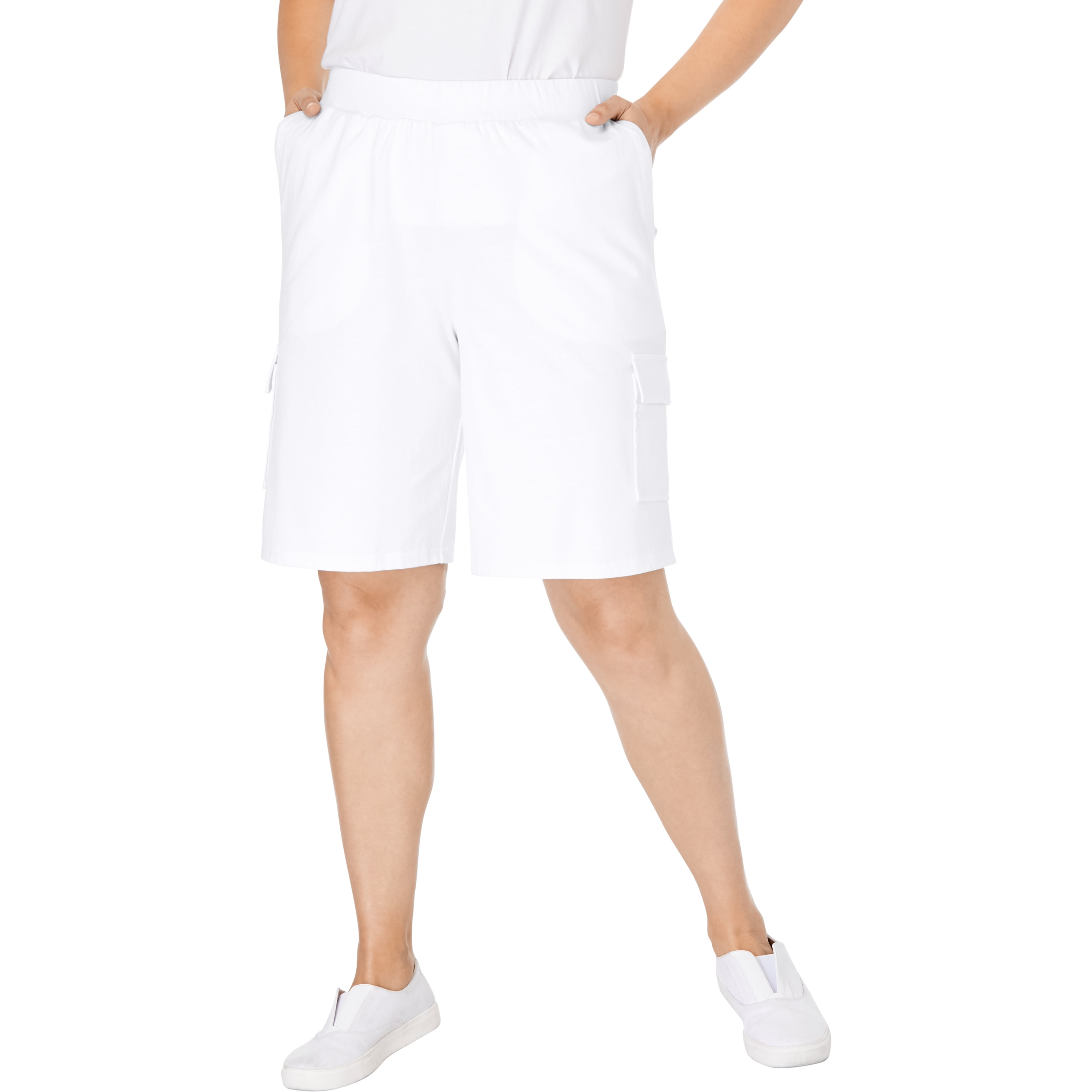 Woman Within Woman Within Women's Plus Size PullOn Knit Cargo Short