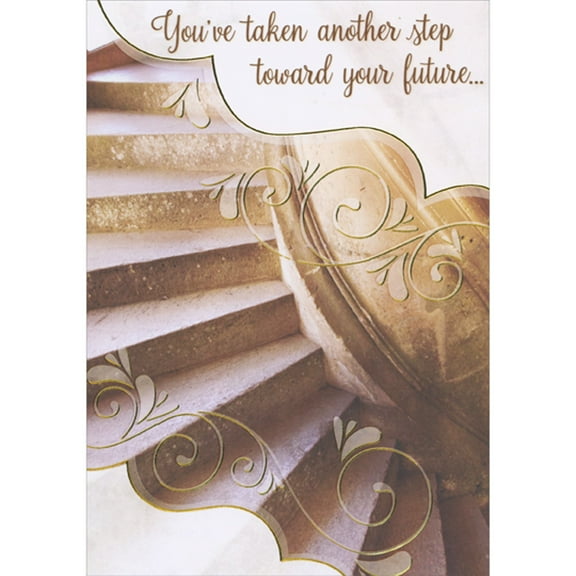 Designer Greetings Another Step Toward Your Future Staircase Academy Graduation Congratulations Card