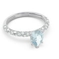 thumbnail image 3 of 1.30 Ct Natural Diamond Aquamarine Gemstone Classic Anniversary Ring for her 18K White Gold Size 8.5 by Diamond-Capitals, 3 of 8
