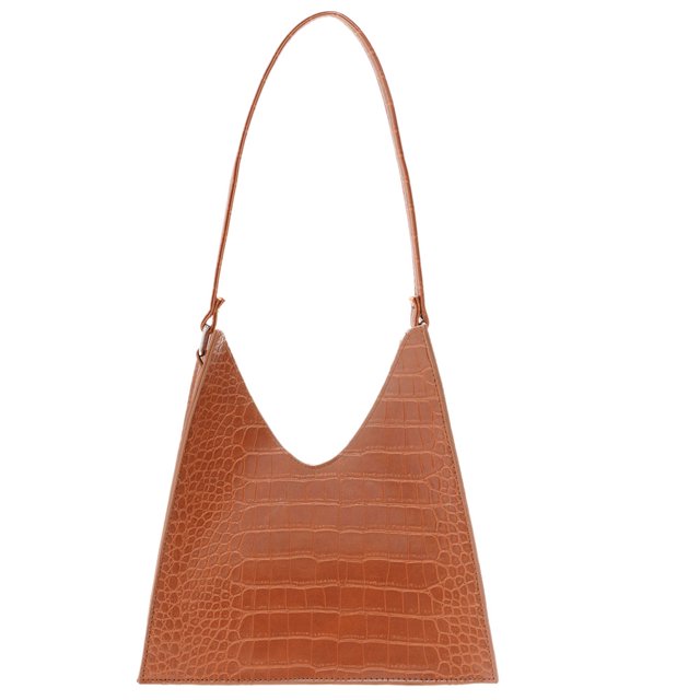 Sywqhk Moda Mujer Cocodrilo Patrón Triángulo Axila Bolso Pu Bolsos (Marrón) Sywqhk Para estrenar