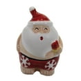 thumbnail image 3 of Tabletop Santa Surf Salt And Pepper Set Ceramic Ocean Waves Snowflakes B22787, 3 of 3
