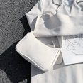 thumbnail image 3 of Btafrte Bolso para Axilas Mujer Cuero PU Suave Bolso Hombro Informal Color Sólido (Blanco), 3 of 9
