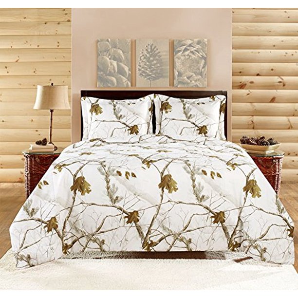 Realtree Comforter Set, Twin, Bright Snow