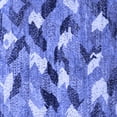 thumbnail image 1 of Ahgly Company Machine Washable Indoor Square Abstract Blue Modern Area Rugs, 4' Square, 1 of 4
