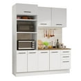thumbnail image 3 of Madesa Hazel 3-Piece Kitchen Storage Set with 3 Door Pantry Cabinet Wall Cabinet Base Cabinet with Drawers 74 Inch Wooden Modern Organization Units for Pantry - White, 3 of 11