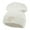 White, variant on Koi Fish Embroidered 12 Inch Long Knitted Beanie - Black OSFM