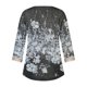 thumbnail image 5 of ICHUANYI Clearance Fashion Women's Summer V-Neck 3/4 Sleeve Print Casual T-shirt Blouse(Black, XL) ICHUANYI WER2023081110789, 5 of 5