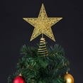 thumbnail image 4 of Christmas Tree Topper - Large Glittering Gold Hollow Star for a Sparkling and Festive Tree Finish, 4 of 8
