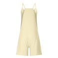 thumbnail image 6 of NMMUED Short Rompers for Women Casual Romper One Piece Jumpsuits for Women Overalls for Women Loose Fit Womens Rompers for Summer, Light Yellow S, 6 of 7