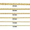 thumbnail image 2 of KoolJewelry 10k Yellow Gold Rope Chain Necklace (1.5 mm), 2 of 7