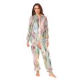 thumbnail image 2 of 1 Piece Adult Onesie Pajamas Cozy & Loose-Fit Sleepsuit Loungewear with Pockets Abstract Pink Floral Pattern Medium, 2 of 7