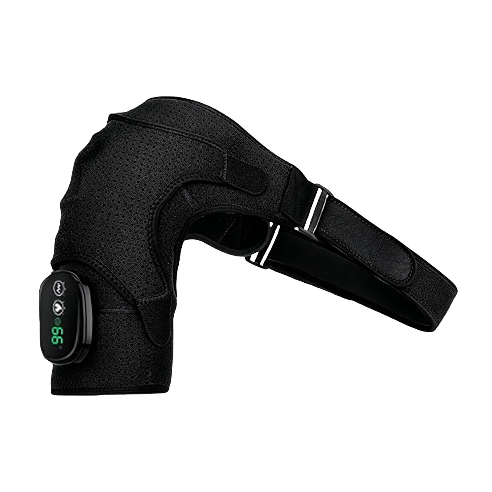 Vital Triple Method Shoulder Massager, Compression & Vibration – Triple Method Cordless Heated Wrap, 3 Heating Levels & 3 Vibration Modes, Adjustable Straps for Deep Tissue Pain Relief