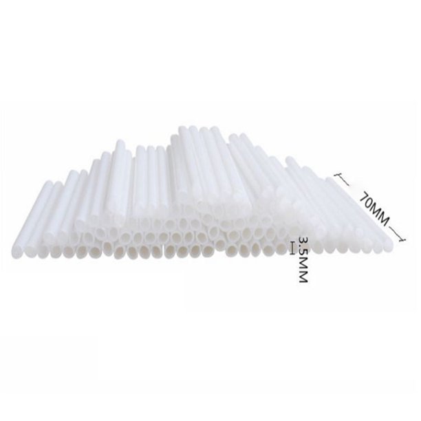 Palos De Piruleta 100 Uds. De palitos de piruleta de plástico para caramelos, herramientas para hornear de cocina huecas DIY Hugtrwg Libre de BPA