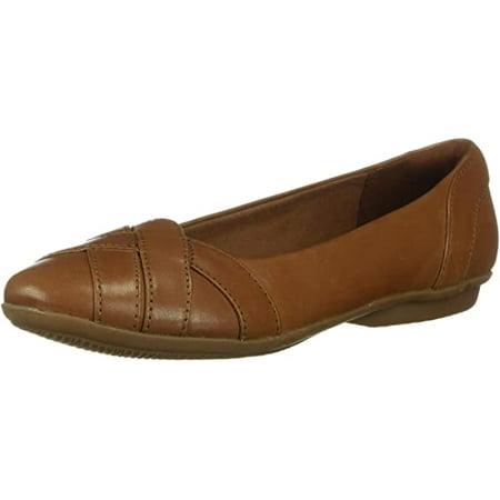 Clarks 26152444: Women's Gracelin Mia Tan Leather Ballet Flat