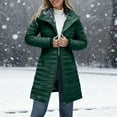 thumbnail image 5 of Jinhomg Women's Hooded Puffer Coat Fleece Lined Sherpa Down Jackets Thicken Zip Up Warm Puffy Outerwear Long Padded Coats with Pockets, 5 of 7