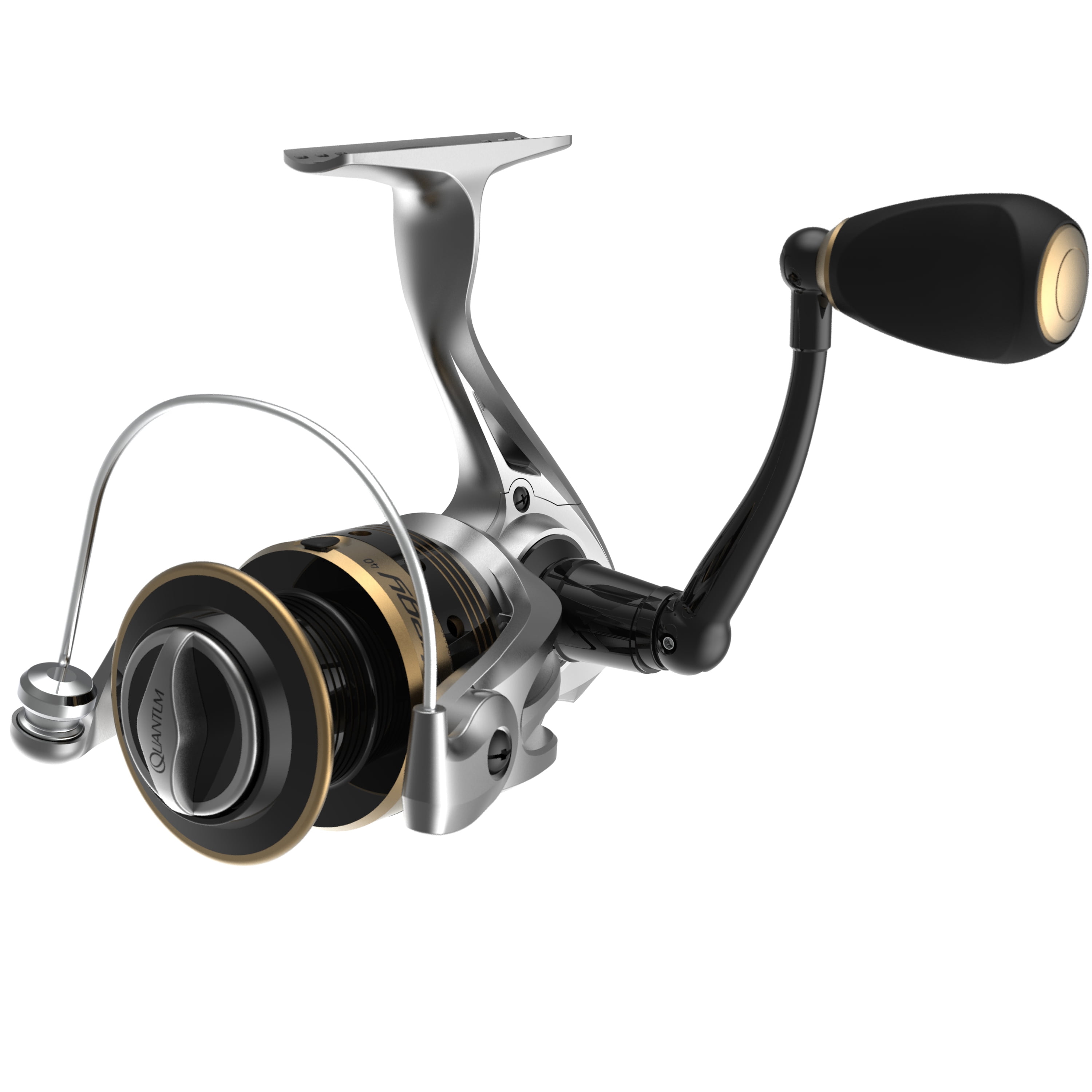 Quantum Strategy Spinning Fishing Reel, Size 40 Reel, Silver/Gold