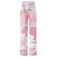 thumbnail image 6 of Kuromi And My Melody Women's Wide Leg Yoga Pant Comfy Loose Sweatpants High Waist Lounge Casual Athletic Pant Workout Joggers Pant, 6 of 7