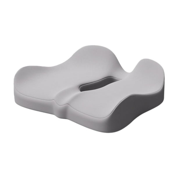 Cojín de asiento de espuma viscoelástica, almohada de espuma viscoelástica transpirable, almohadilla para sentarse gruesa para Gris