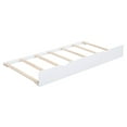 thumbnail image 5 of Euroco Wood Twin Size Daybed with Trundle and USB Ports, Captain Bed with Storage Headboard, Blackboard and Cork Board, White, 5 of 20