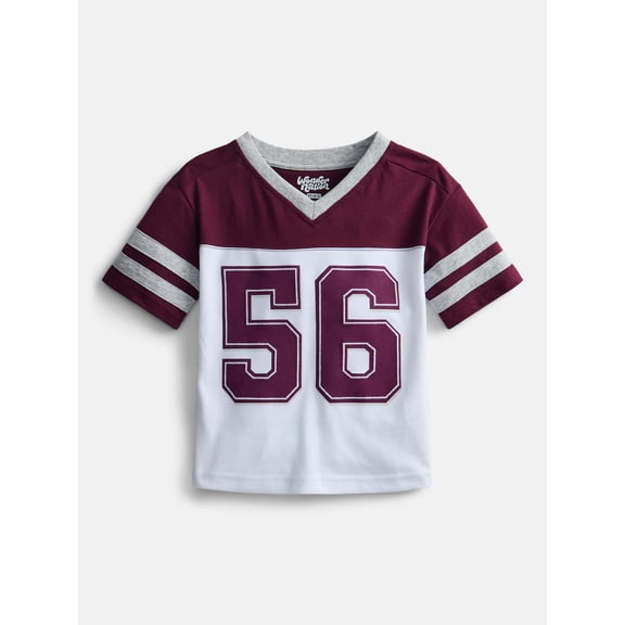 Wonder Nation Boys SS Jersey Tee with Short Sleeves, Sizes 4-18 & Husky