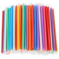 thumbnail image 2 of 100 Pack Jumbo Smoothie Straws, 9.45 Inches Boba Straws,Individually Wrapped Straws Disposable Milkshake Straws Extra Long,Multi Colors Wide-Mouthed Drinking Straw, 2 of 11