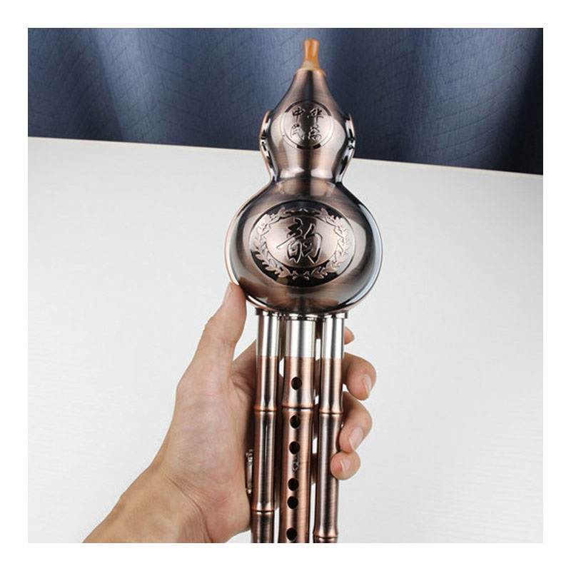 Professional Hulusi, with carrying box B-flat key, Hulusi gourd cucurbit flute for beginners, traditional Chinese instrument, musical self-study