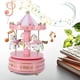 thumbnail image 4 of Carousel music box, pink, 4 horses, Beethoven's Fur Elise, 4 of 5
