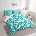 thumbnail image 4 of Manfei Western Tribal Bohemian 7-Piece Twin Bedding Sets, Vintage Cyan Mandala Bedding Comforter Set, Simple French Style Reversible Sheet Sets, Luxury Bedroom Decor, 4 of 8