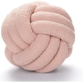 thumbnail image 1 of Almohada de bola de nudo hecha a mano, cojín de bola de nudo, almohada para la siesta, juguete de peluche, almohada decorativa para sofá de dormitorio (22 cm, rosa), 1 of 5