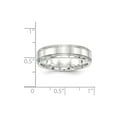 thumbnail image 4 of White Sterling Silver Ring Band Wedding Beveled Standard, 4 of 4