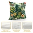 thumbnail image 4 of JRXY  Square Decorative Throw Pillow Covers Leaf Hawaiian with Pineapples Tropical Palm Leaves and Flowers Vintage Fruit Pillow Case Pillow Cover Throw Cushion Covers White, 4 of 5