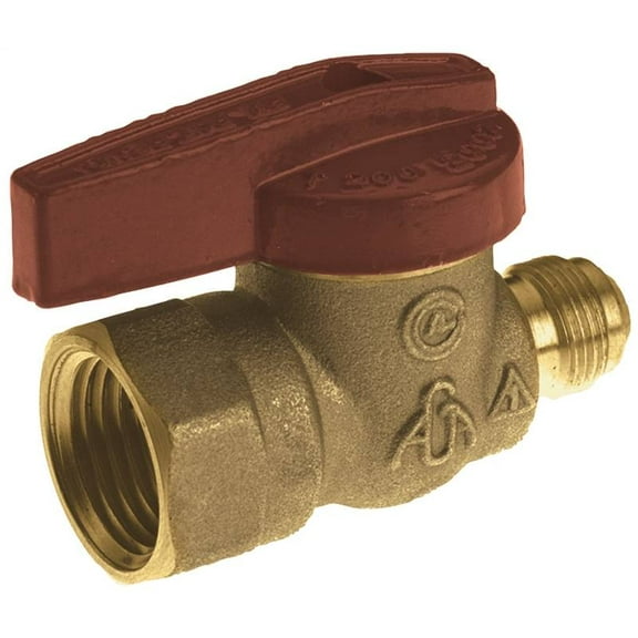 ProLine 9/16 In. x 1/2 In. x 9/16-24 Fine Flare Forged Brass Gas Valve 117-592