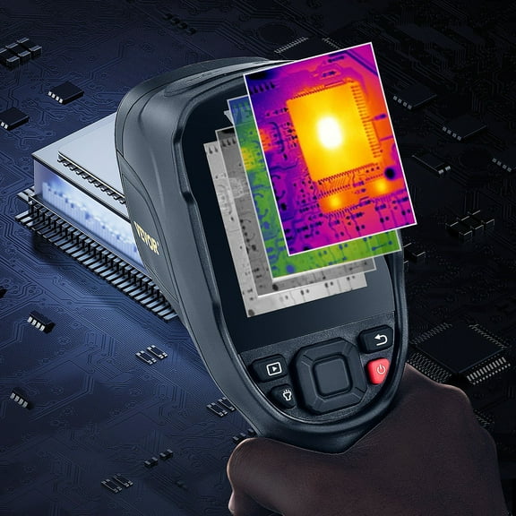 Professional Thermal Imaging Camera with 320 x 240 Pixels, 25Hz Refresh, -4°F to 752°F Range, 32GB SD Card, Rechargeable Li-ion Battery