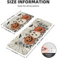 thumbnail image 3 of Halloween Kitchen Mat Sets of 2 Pumpkin Bat Spider Web Cream Kitchen Rugs for Floor Home Decor Holiday Decoration Low-Profile Mats,17x29 and 17x47 Inch, 3 of 6