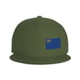 thumbnail image 3 of DouZhe Flat Brim Cap Snapback Hat, Nevada State Flag Prints Adjustable Green Adult Baseball Cap, 3 of 6