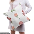 thumbnail image 5 of Ambesonne Floral Fabric by the Yard Upholstery, Rose and Peony Flowers Art, 3 Yards, Pale Pink and Olive Green, 5 of 5